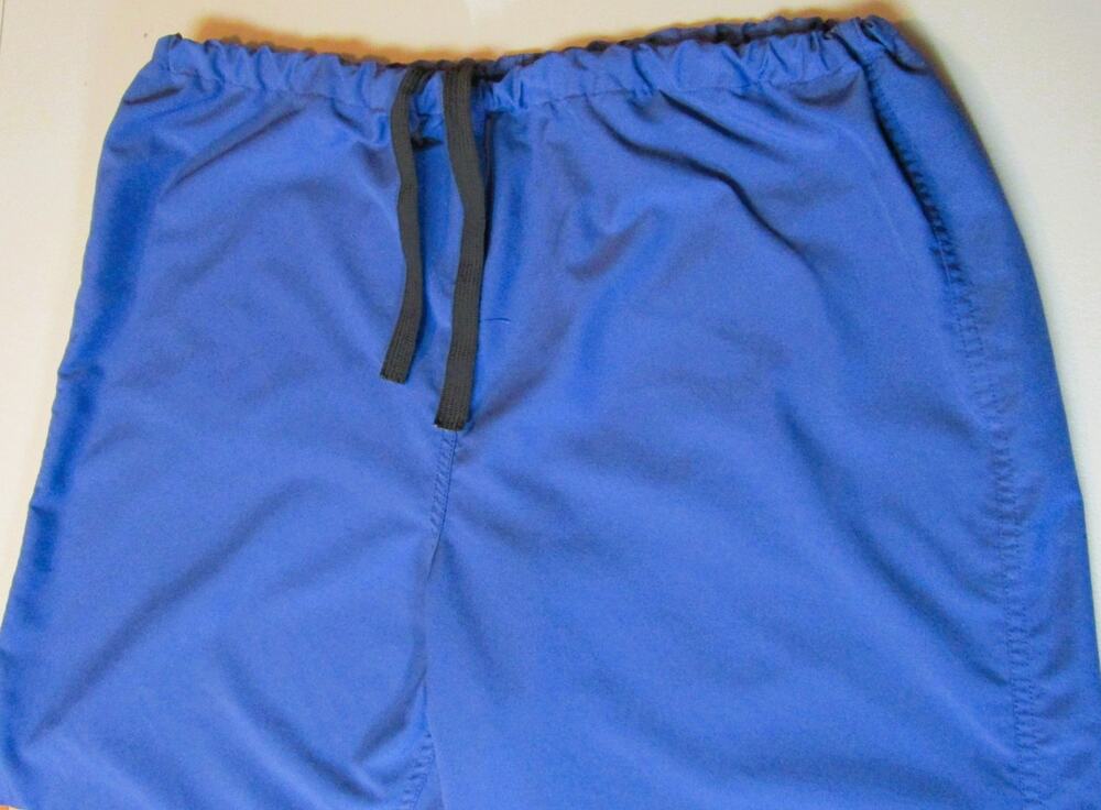 Medline PerforMAX Unisex Scrub Pants Size Large Blue Drawstring Multi Pockets